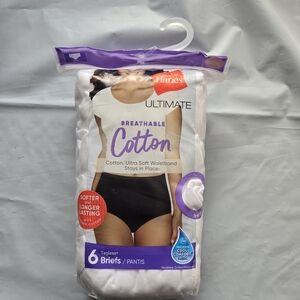 Hanes 6pk Ultimate Breathable Cotton Briefs -tagless- Womens 3XL